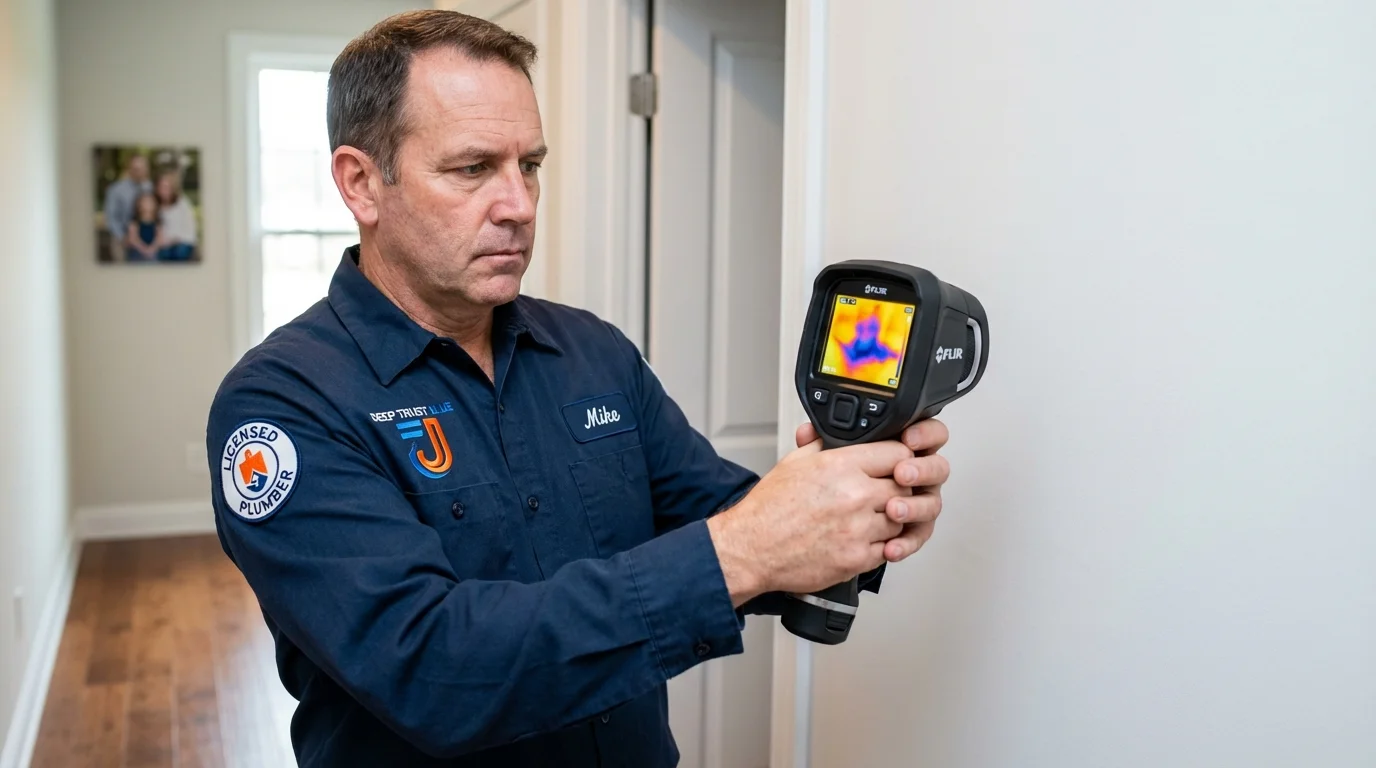 Thermal imaging leak detection by Johns Plumbing LLC in Van Vleck